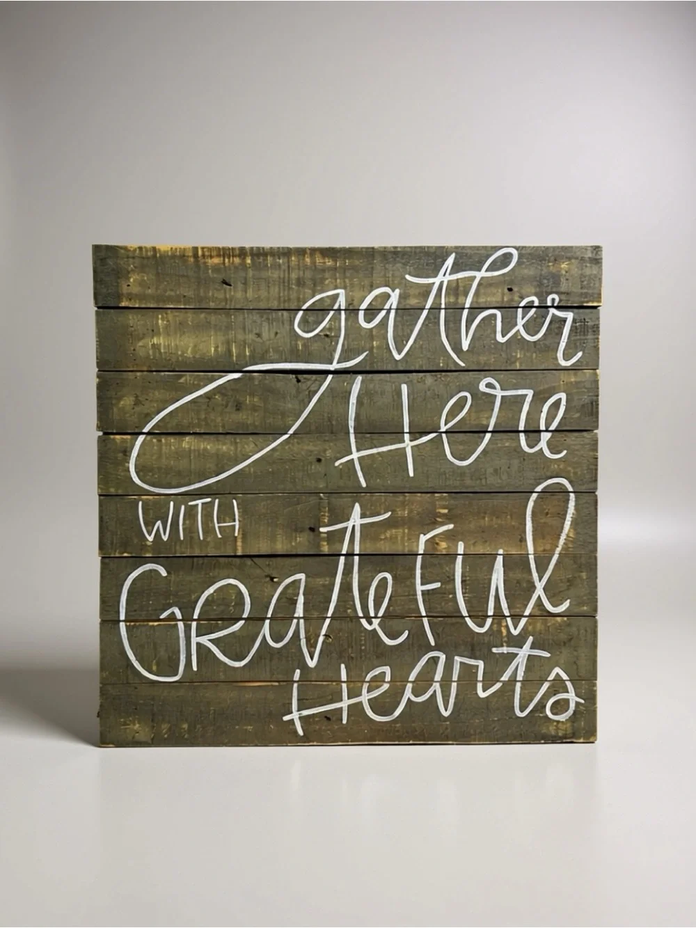 Rustic Gray Wood Wall Sign